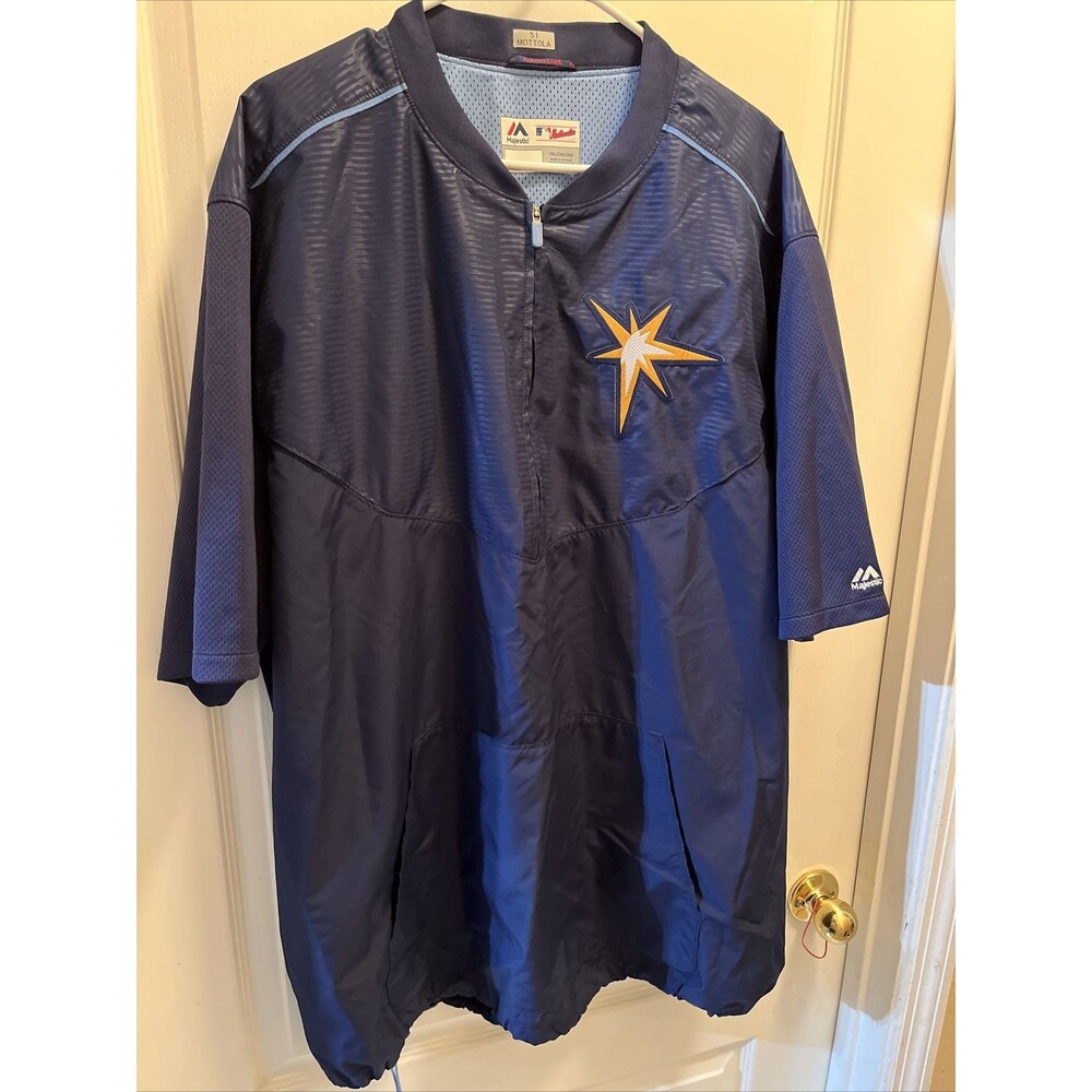 Majestic Cool Base Tampa Bay Rays Authentic Collection 2XL Worn By Chad Mottola
